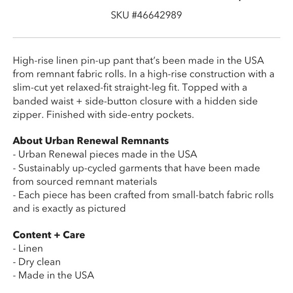 Linen Pin-Up Pant - Picture 7 of 7